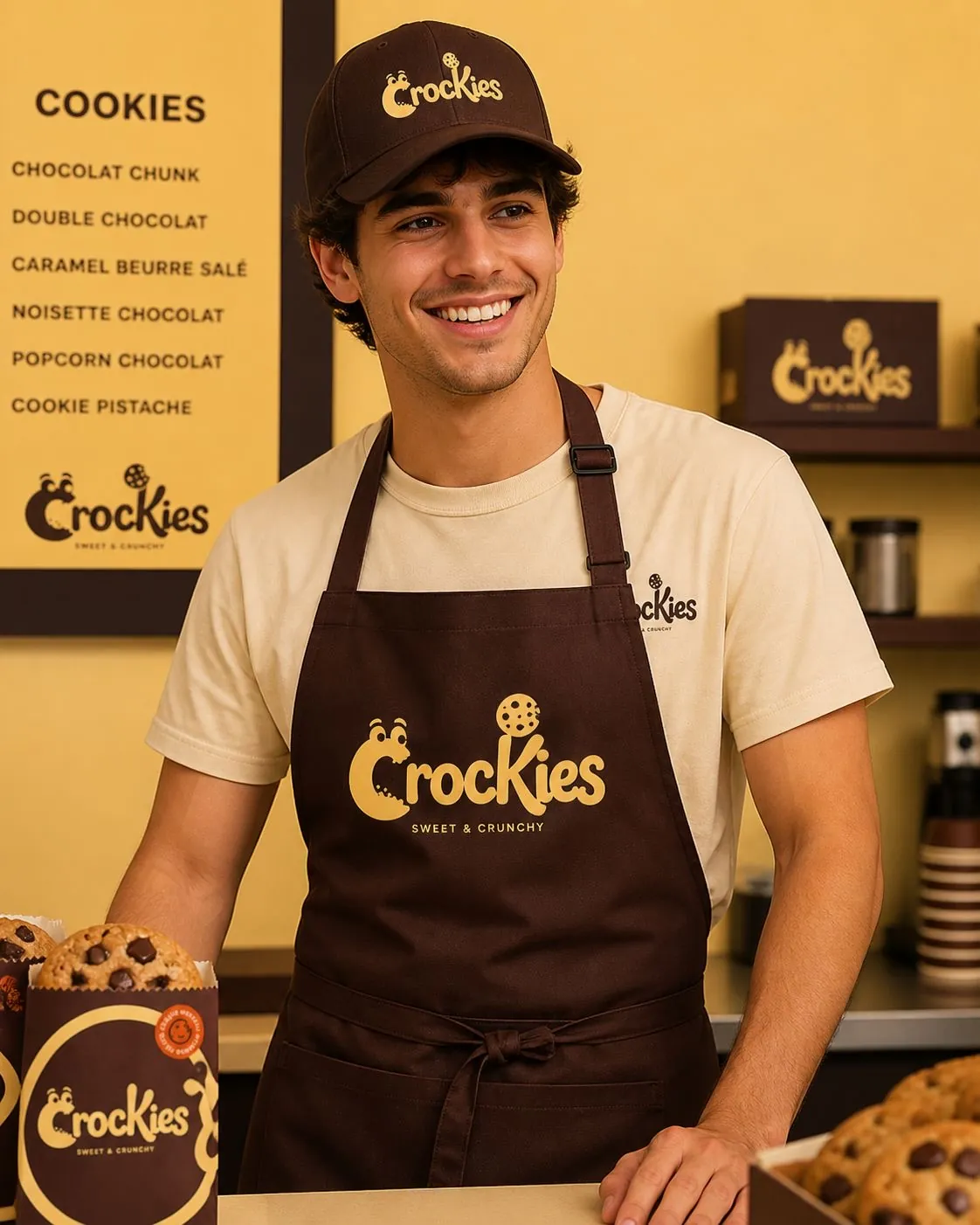 Vendeur en tablier Crockies
