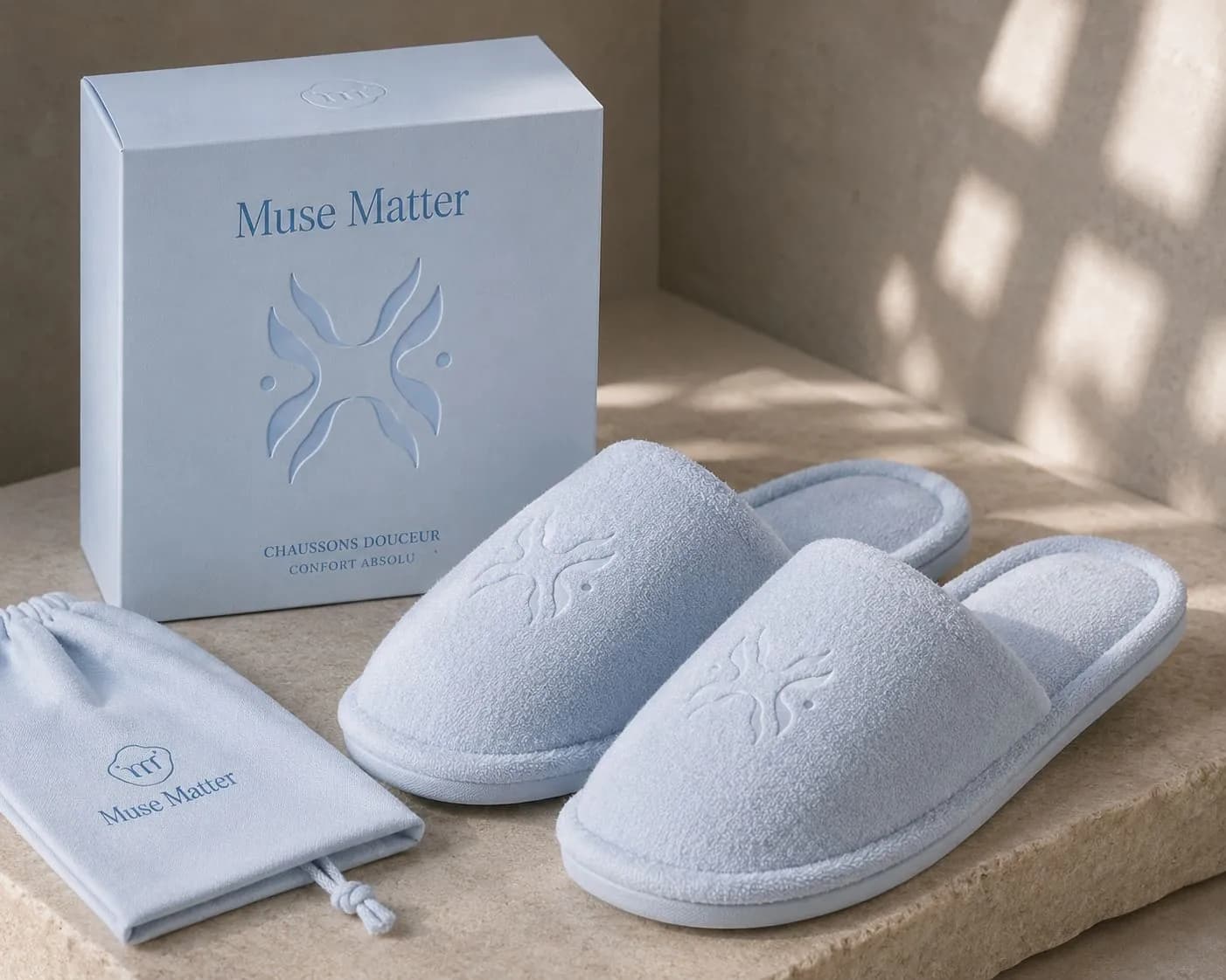 Chaussons et pochette Muse Matter