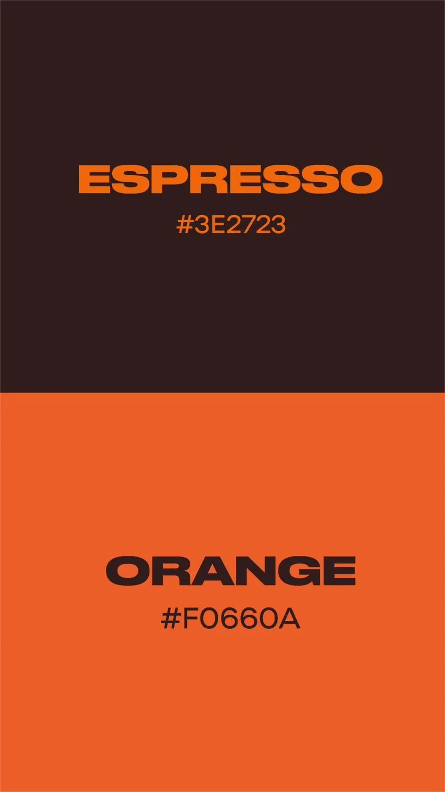 Palette Snappy : espresso et orange